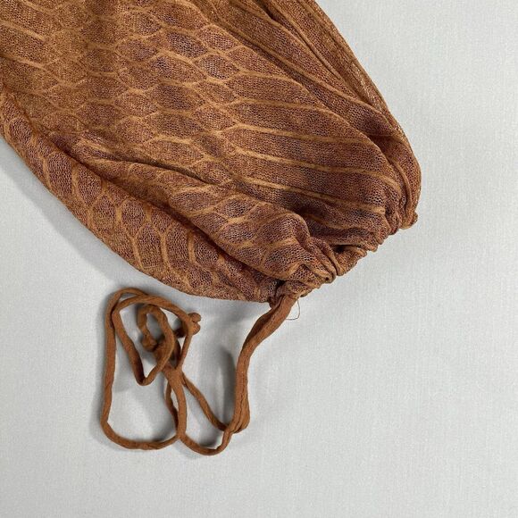 Selfie Leslie Plunging Neckline (Altered) Bodysuit Top Women’s LG Brown Festival - Picture 14 of 16